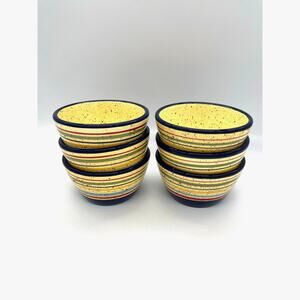 Pfaltzgraff Sedona Set of 6 Fruit Bowls / Mini Prep Bowls Southwestern 2.25"